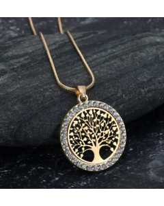 Asgard Crafted Celtic Tree Of Life Ladies Pendant With Cubic Zirconia