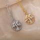 Tree Of Life Necklace Rhinestone Chain Pendant Jewelry Birthday Party Valentine's Day Gifts